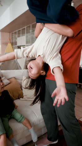 father and daughter playful interaction