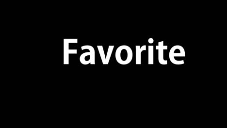 mensaje de animación de texto favorito gráficos en movimiento