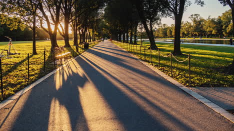 sunset jogging pov hyperlapse