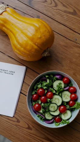 healthy meal and weight loss tracker