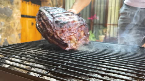 slow motion video of an argentine barbecue