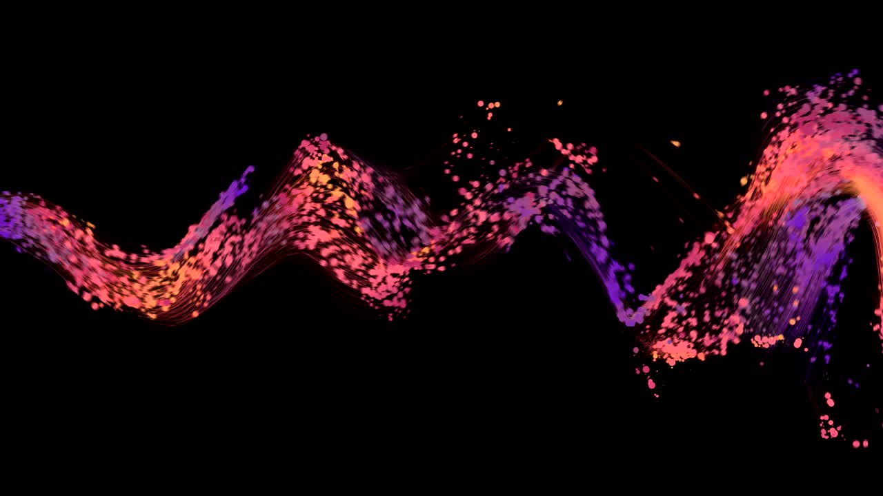 Abstract particles flowing across the frame.