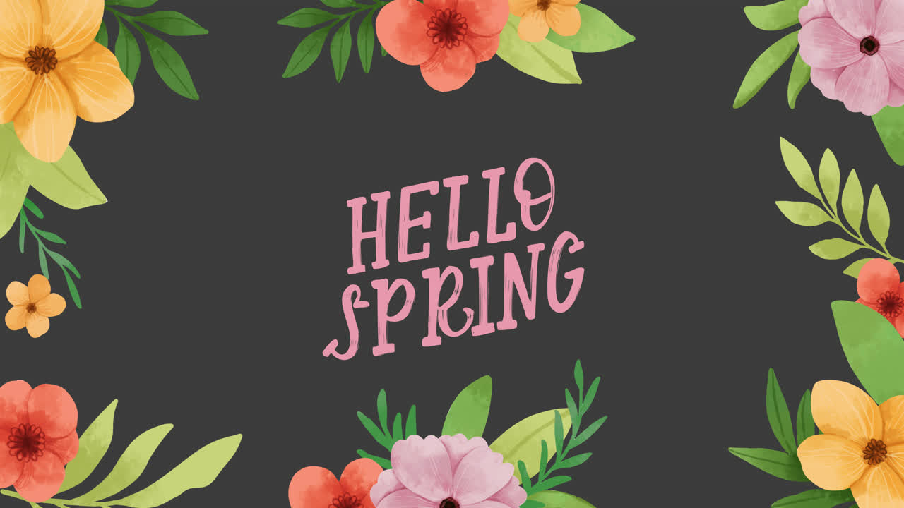 Hello Spring Floral Background