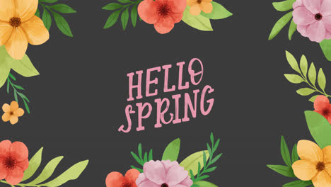 Hello Spring Floral Background