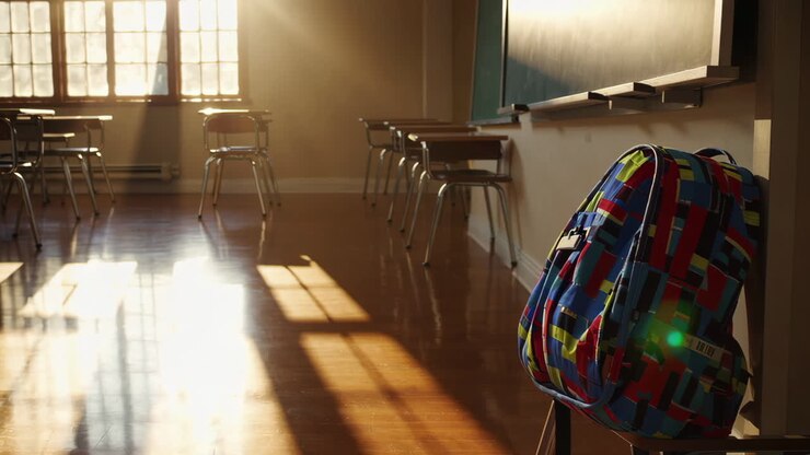 Empty Classroom in Sunlight