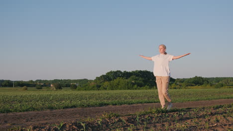 woman dancing in a field