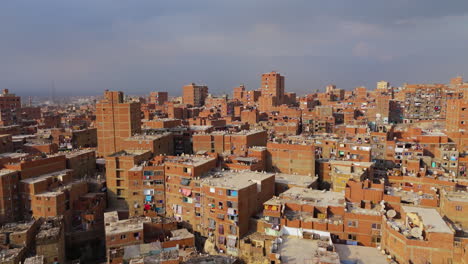 drone circling zabaleen area of cairo, egypt