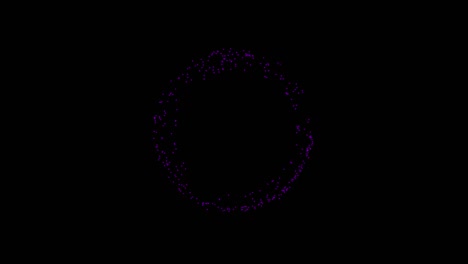 abstract technology purple circle background made of animated lines and dots, particles. blend mode