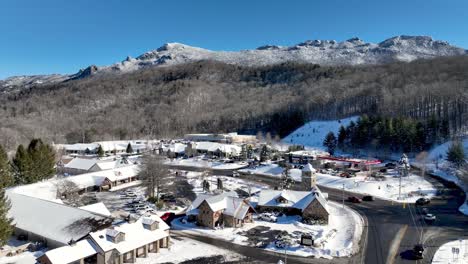 area aerea di tynecastle vicino a banner elk nc, north carolina in inverno