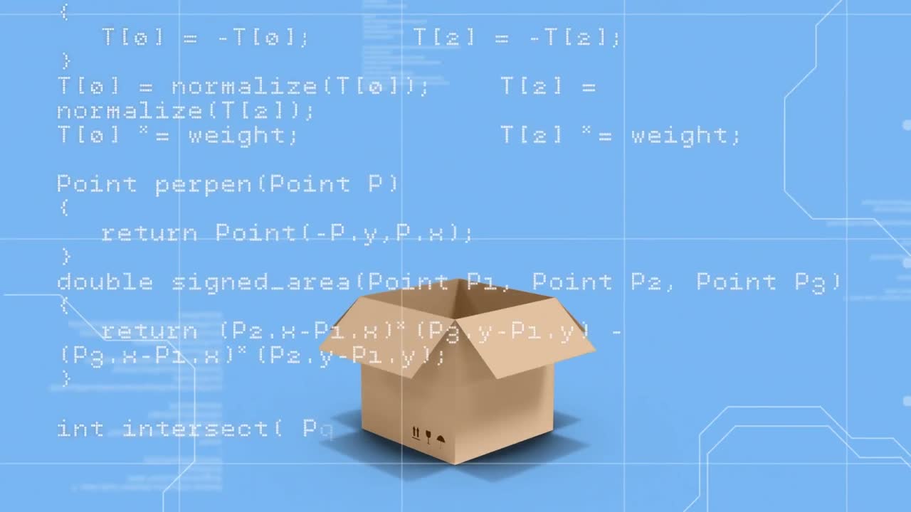 데이터 처리 및 파란색 배경에 박스를 열기