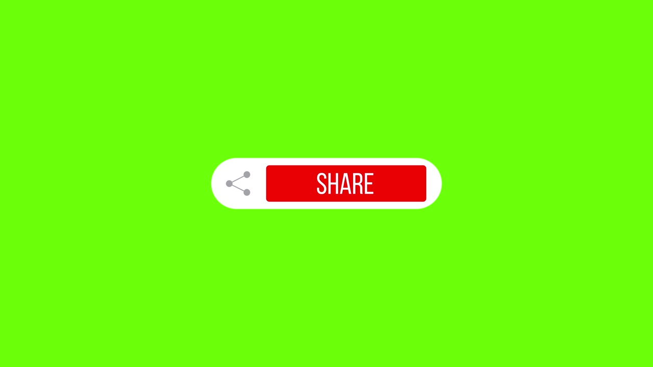 Animated Share Button Click on Green Screen