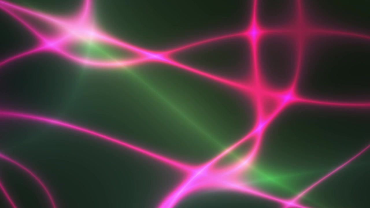 Abstract Motion Background with Glowing Pink and Green Neon Light Waves