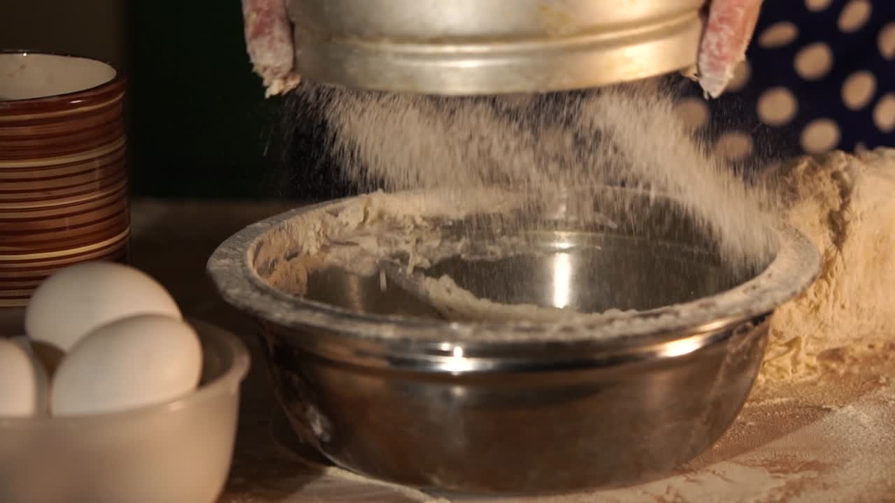 Sifting Flour for Baking