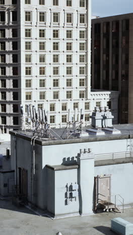 cityscape view from a rooftop