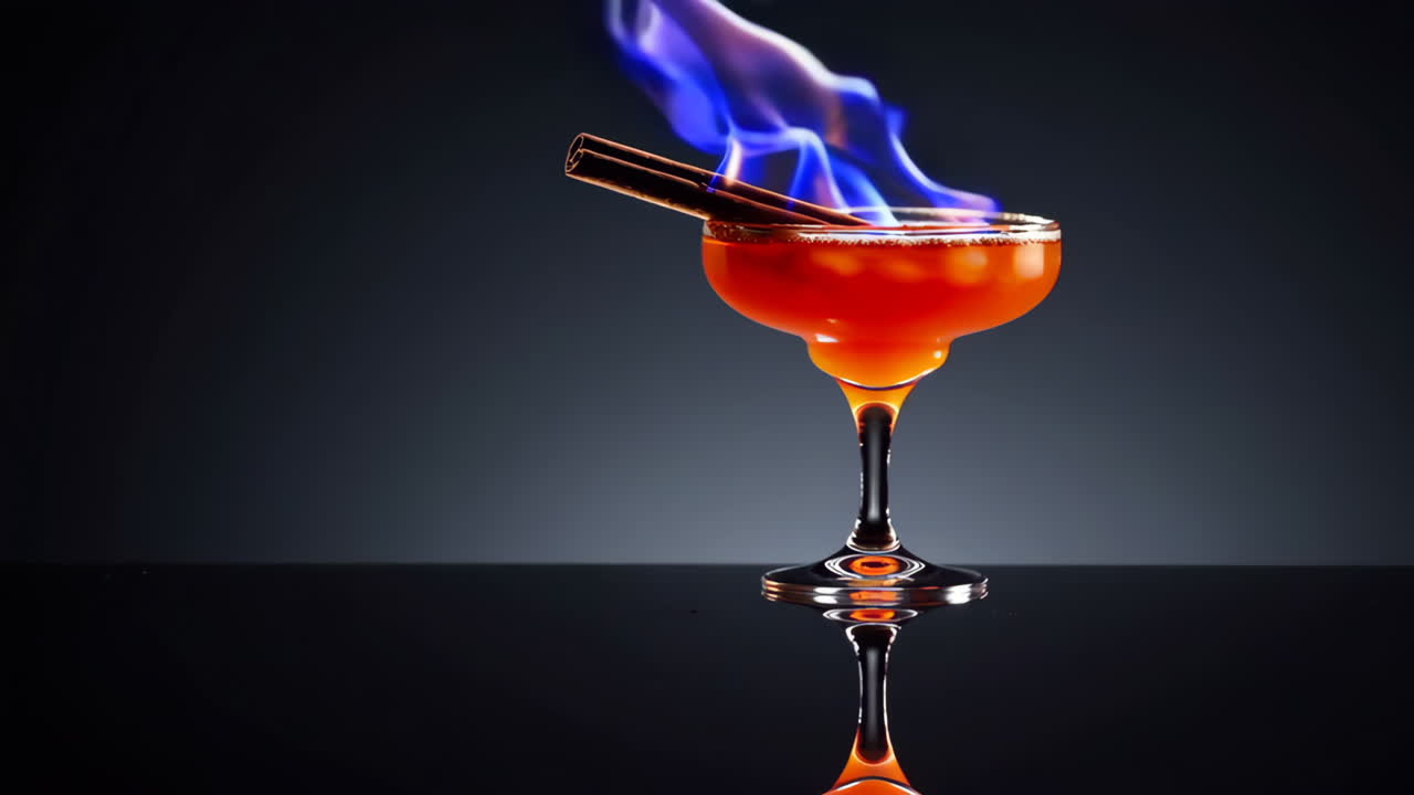 Flaming Cinnamon Cocktail
