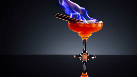 flaming cinnamon cocktail