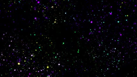 colorful glowing particles background loop