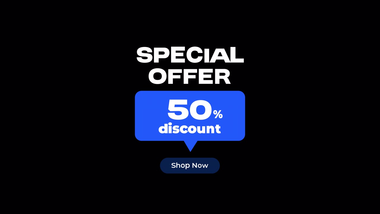 Special Offer 50 Percent Discount Promotional Graphic