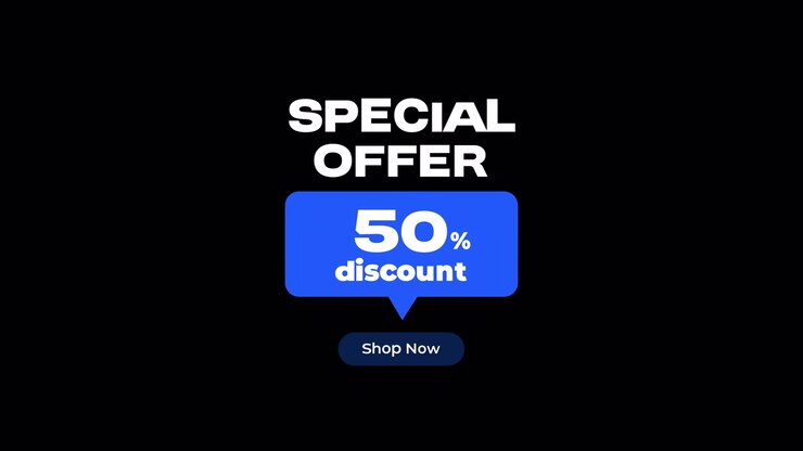 Special Offer 50 Percent Discount Promotional Graphic
