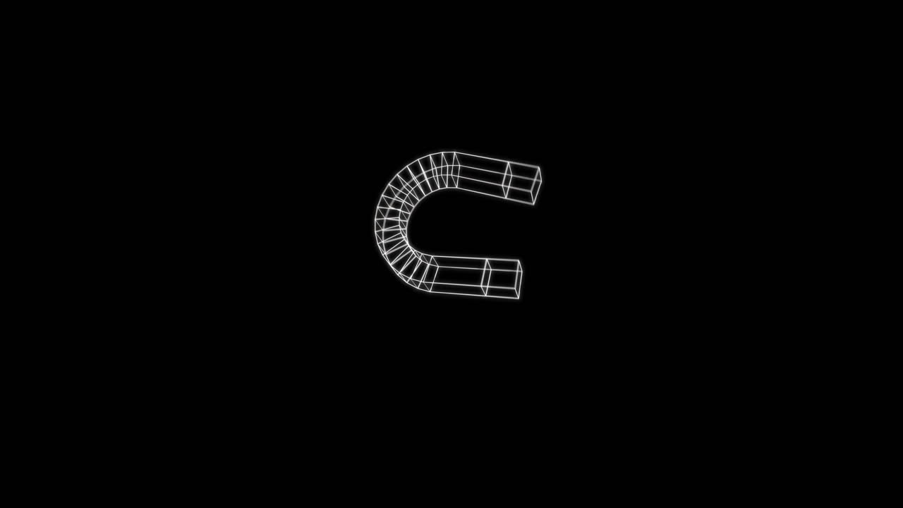 Animazione di icone in movimento su sfondo nero