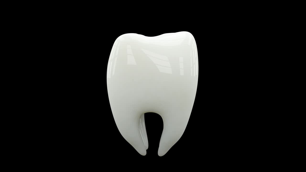 건강 치아 루프 검은 바탕에 회전