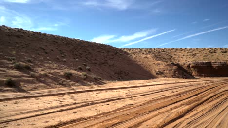 stabilized shot in 4x4 truck .the way go to antelope canyon.