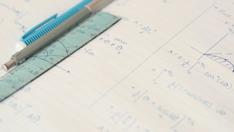 b-roll shots of math-calculus notes. meant for atmosphere and extra scenery.
