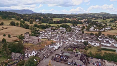 Das-Dorf-Hawkshead,-Cumbria-Uk