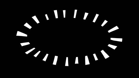 marcos blancos animados alrededor del título, el texto o el logotipo en un fondo transparente. marcos en forma de cuadrados, círculos, elipses. canal alfa incluido en 4k