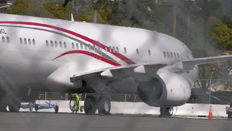 large vip private plane parked at airport