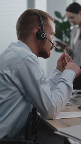 businessman on phone in office