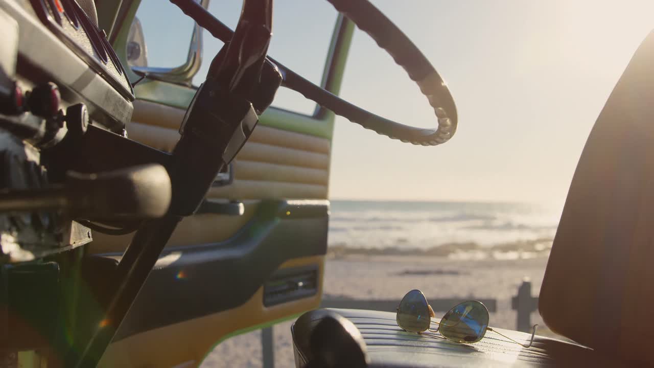 밴 4k의 내부의 클로즈업