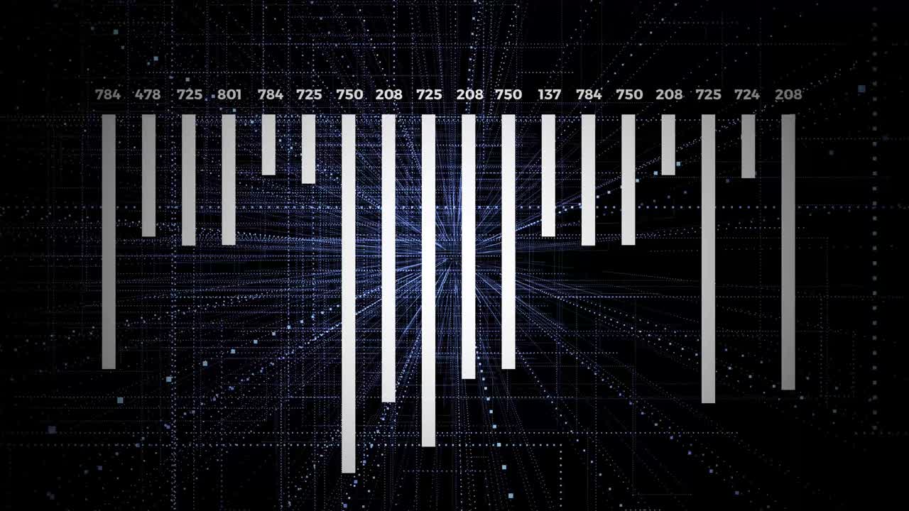 데이터 및 보고 통계, 그래프 다이어그램으로 애니메이션