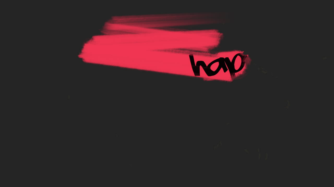 패션 블랙 그라데이션에 빨간색 브러시로 행복한 부활절