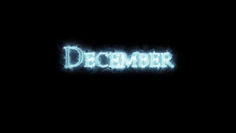 december written with blue fire. loop