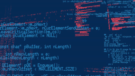 animation of data processing on navy background