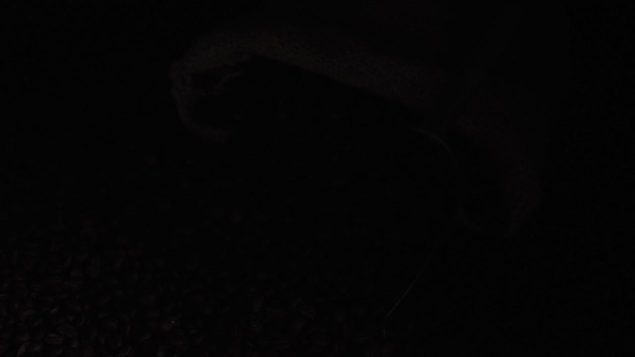 Light Pass Coffee Beans With Bag And Scoop, Video In 4K, 50Fps