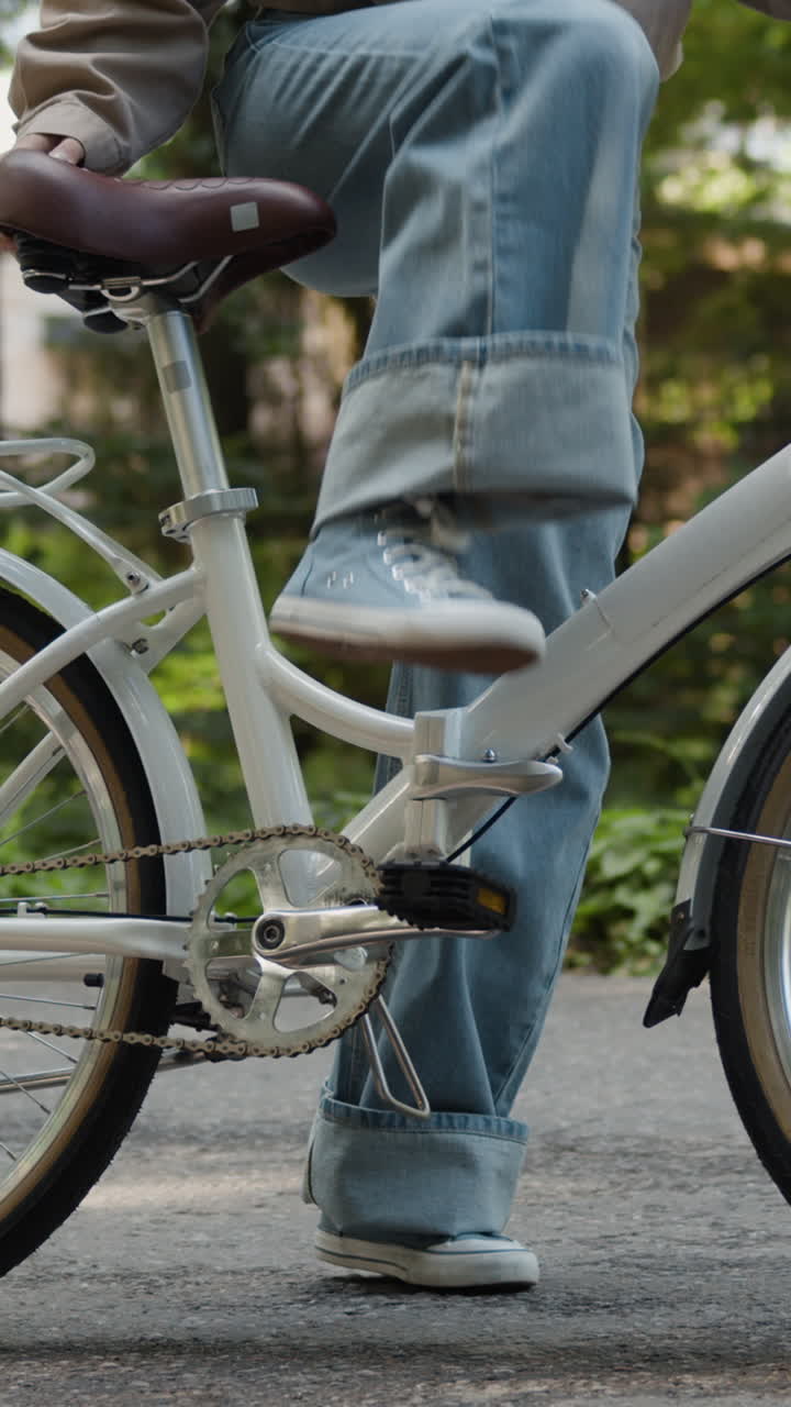 A person with a bicycle