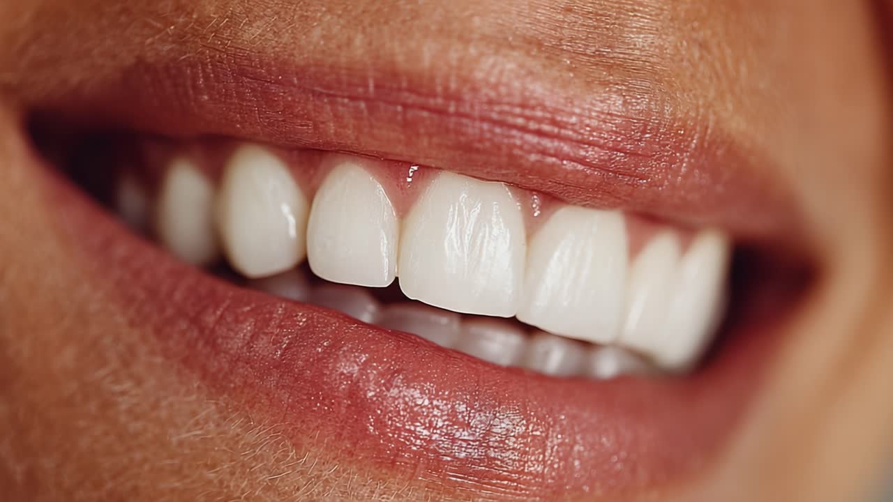 Brightening Smiles: A Close-Up of Perfect Teeth Showcasing Health and Happiness with a Radiant Expression