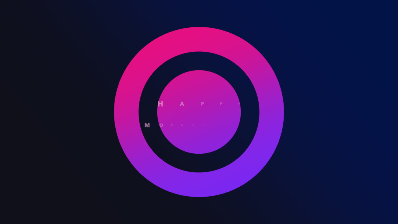 día de la madre con círculos púrpuras en gradiente negro