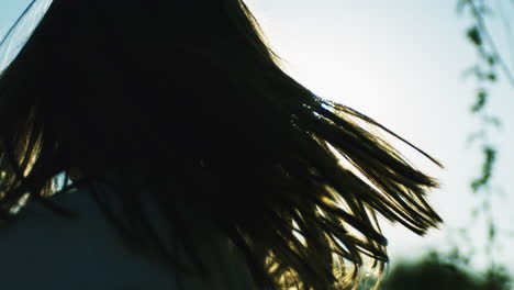 woman's hair in the sunlight