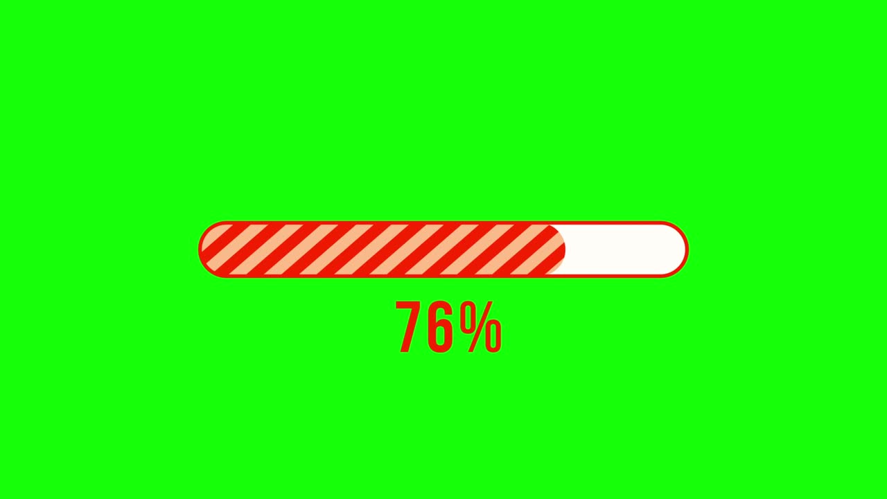 animación de la barra de progreso simple en rojo