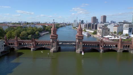 Día-De-Verano-Este-Oeste-Berlín-Frontera-Río-Puente-Alemania