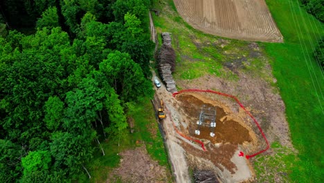 imágenes aéreas de drones 4k de la realidad ambiental: rápida deforestación por manos humanas