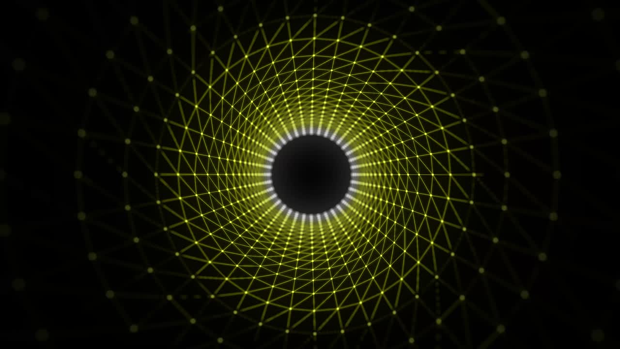 puntos circulares abstractos fondo de movimiento del túnel 4k