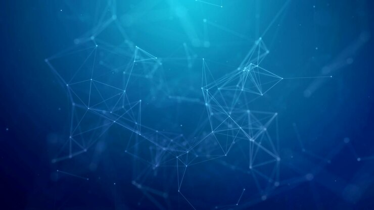 Geometric abstract background with connected line and dots.