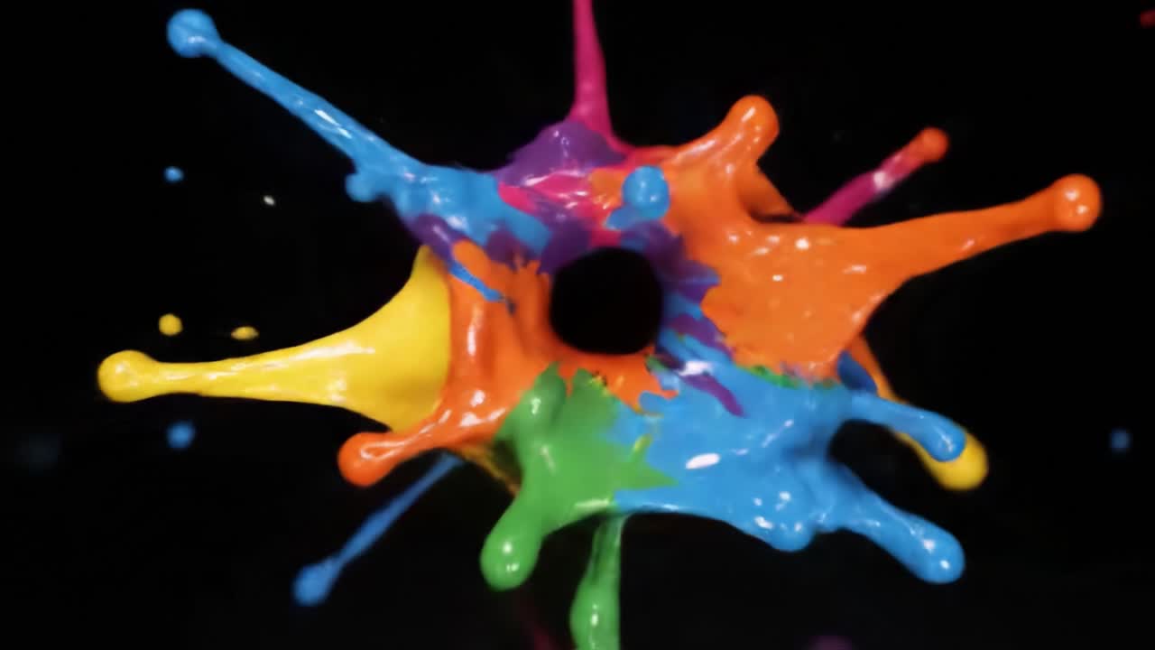 Colorful Paint Splash Explosions