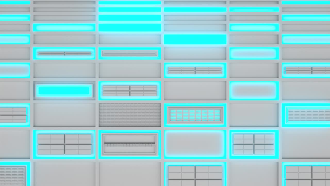 파란색 빛나는 선과 요소와 함께 색 루프 미래의 배경