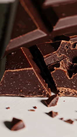 broken dark chocolate bar