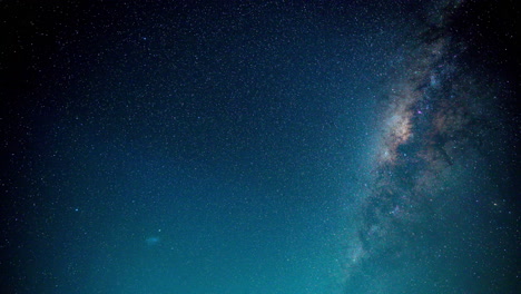 time lapse of the milkyway turning in a clear sky